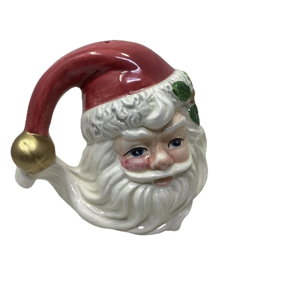 Santa Face Salt Pepper Shakers Fitz and Floyd Omnibus Christmas Vintage 1993 4